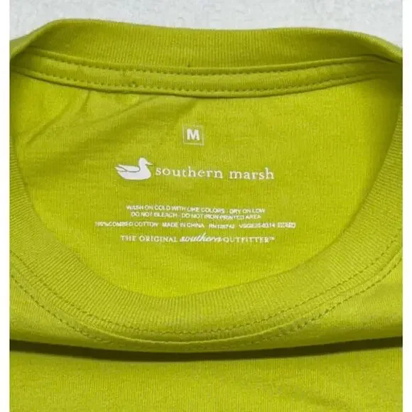 Southern Marsh Duck T-Shirt Womens Large Neon Green New - Picture 6 of 6